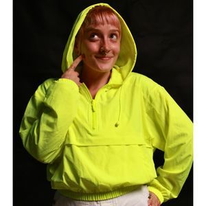 MONO B Neon Green/Yellow Windbreaker, M